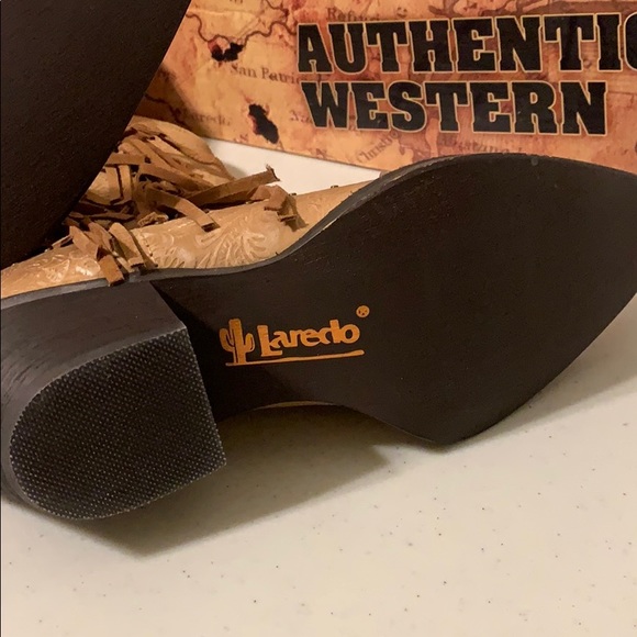 Laredo Western Cowgirl Boots 8M NWOT with Fringe - Picture 12 of 16